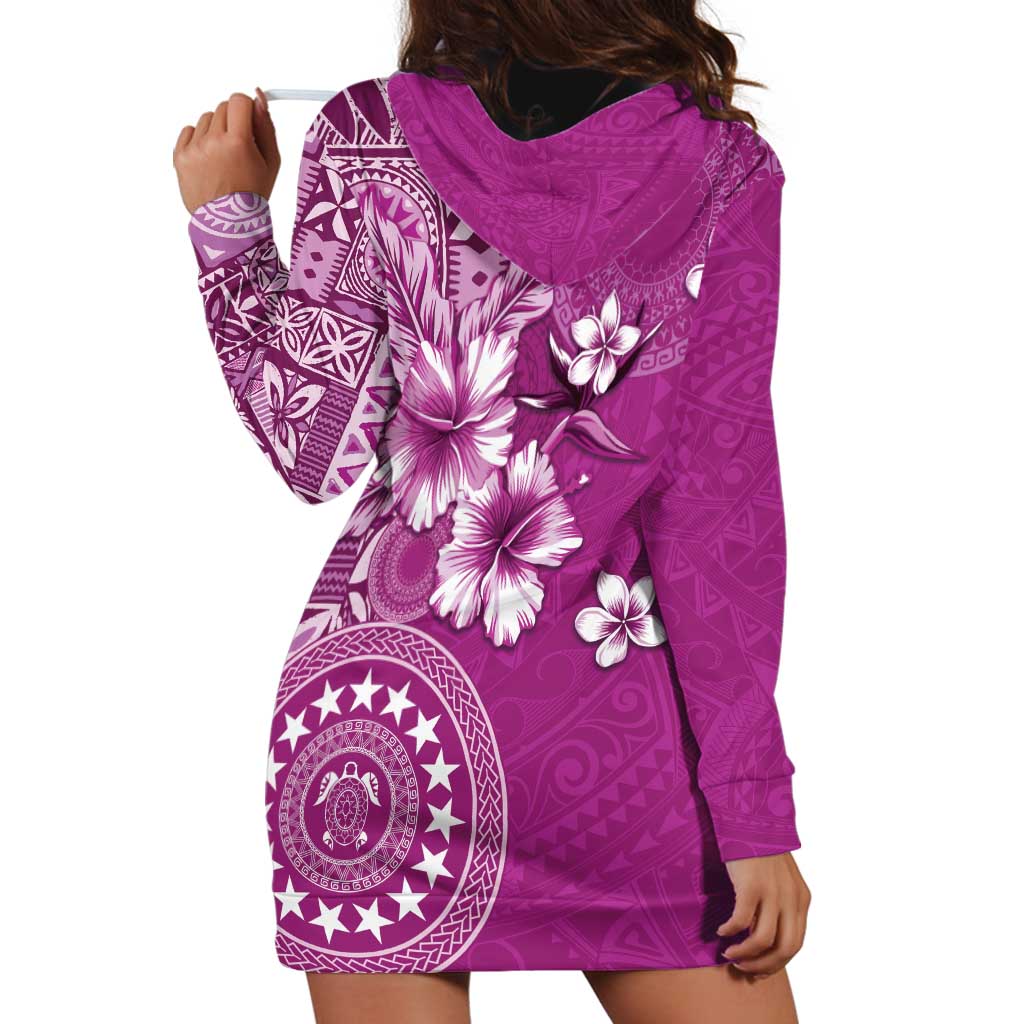 Cook Islands Hoodie Dress Fandango Hibiscus And Stars