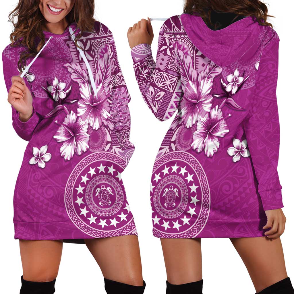 Cook Islands Hoodie Dress Fandango Hibiscus And Stars