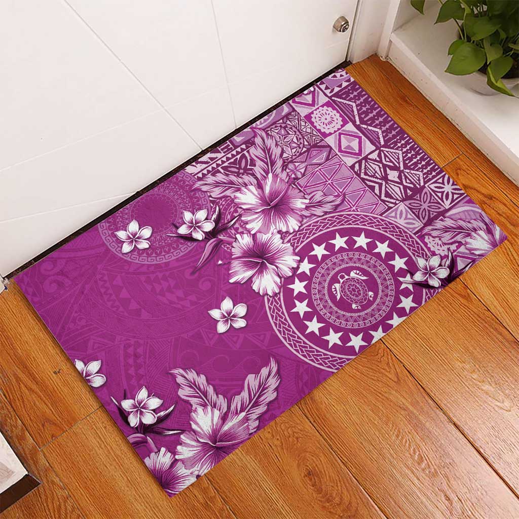 Cook Islands Rubber Doormat Fandango Hibiscus And Stars