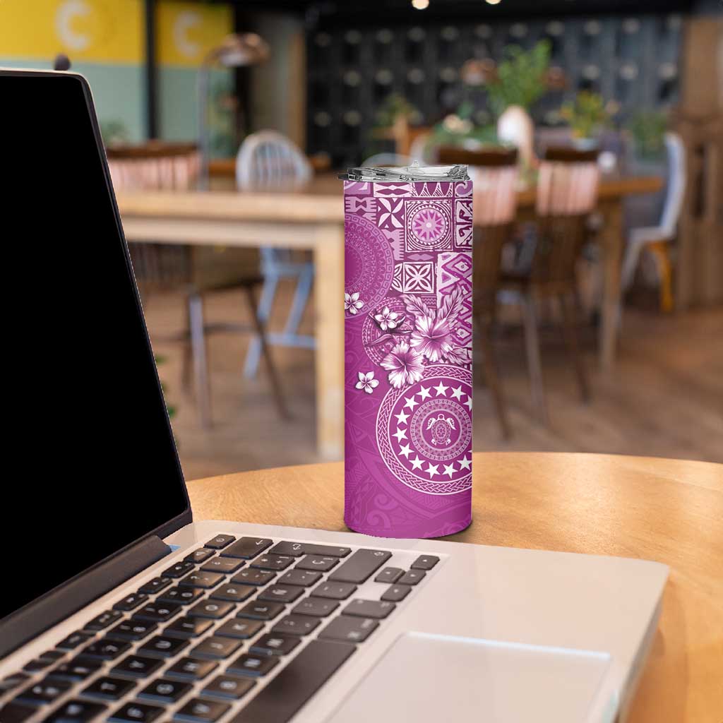 Cook Islands Skinny Tumbler Fandango Hibiscus And Stars
