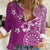 Cook Islands Women Casual Shirt Fandango Hibiscus And Stars