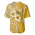 Cook Islands Baseball Jersey Yellow Hibiscus And Stars