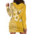 Cook Islands Hoodie Dress Yellow Hibiscus And Stars