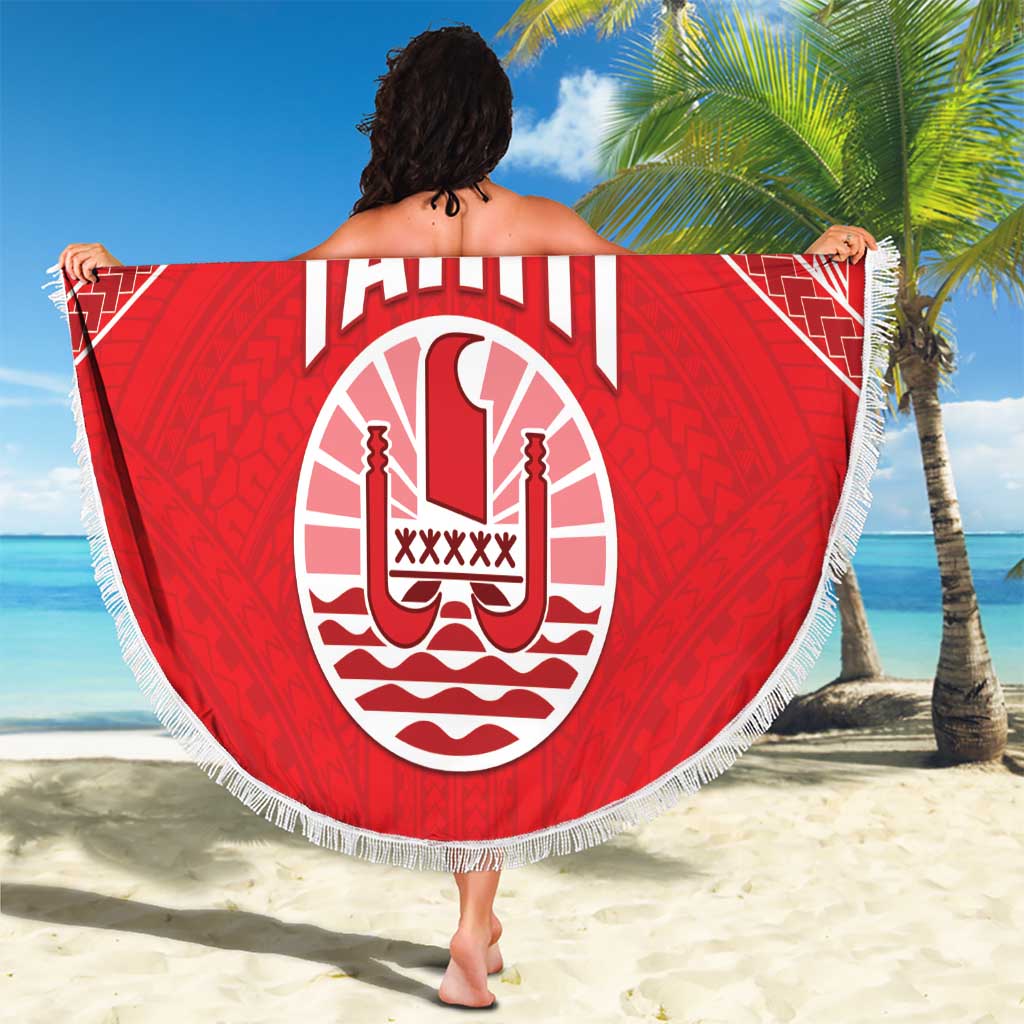 Tahiti Football Beach Blanket Coat Of Arms Polynesian Tribal Pattern LT05 - Polynesian Pride