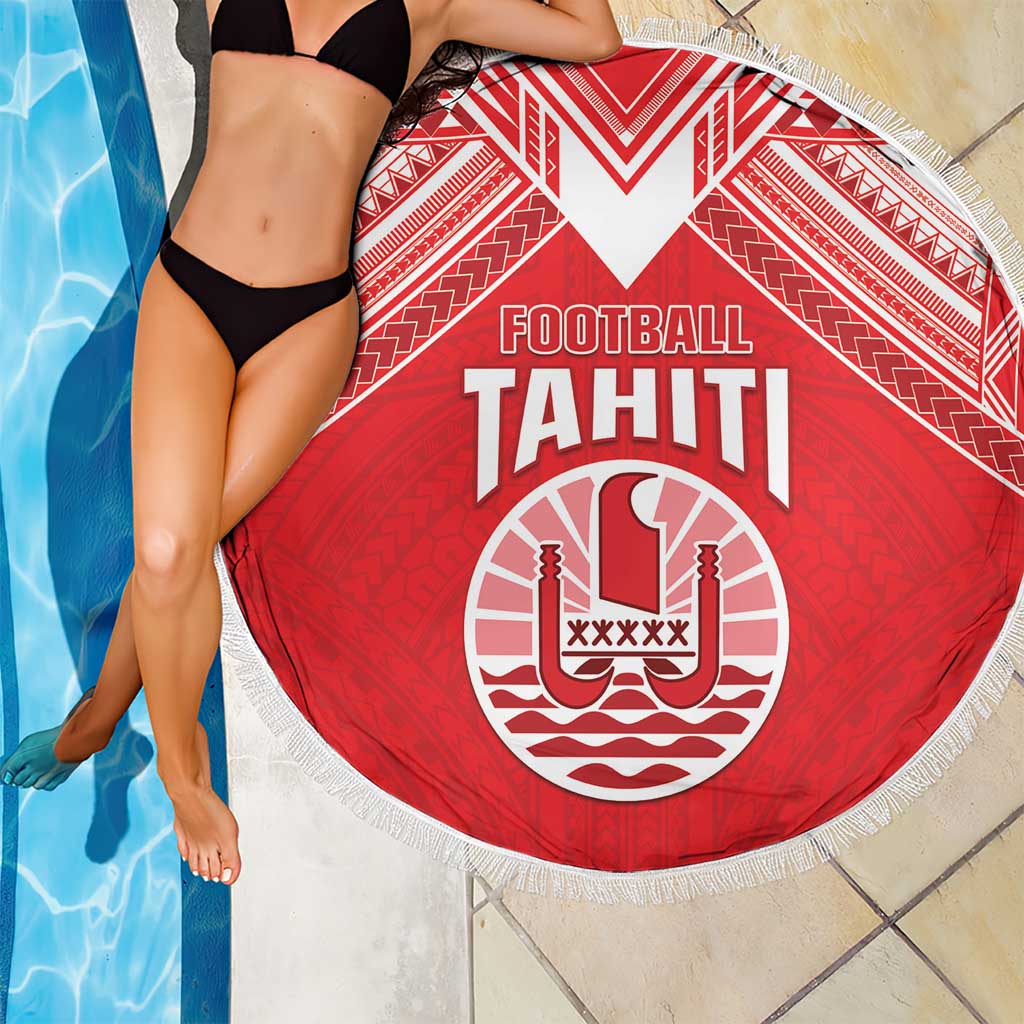 Tahiti Football Beach Blanket Coat Of Arms Polynesian Tribal Pattern LT05 - Polynesian Pride