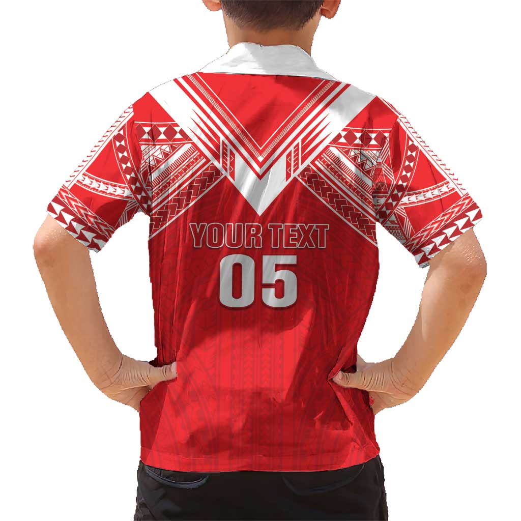 Custom Tahiti Football Family Matching Short Sleeve Bodycon Dress and Hawaiian Shirt Coat Of Arms Polynesian Tribal Pattern LT05 - Polynesian Pride