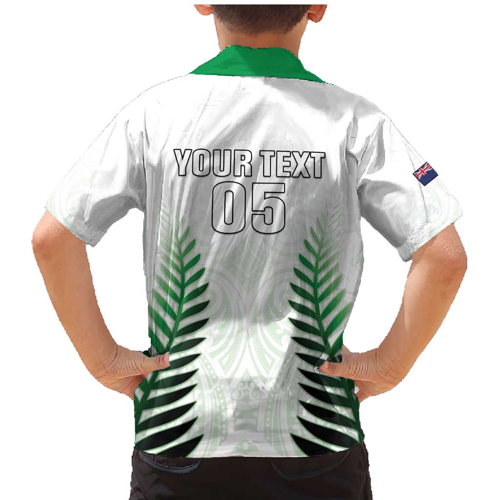 Custom New Zealand Fern Football Family Matching Mermaid Dress and Hawaiian Shirt Simple Style LT05 - Polynesian Pride