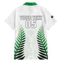 Custom New Zealand Fern Football Family Matching Off The Shoulder Long Sleeve Dress and Hawaiian Shirt Simple Style LT05 - Polynesian Pride