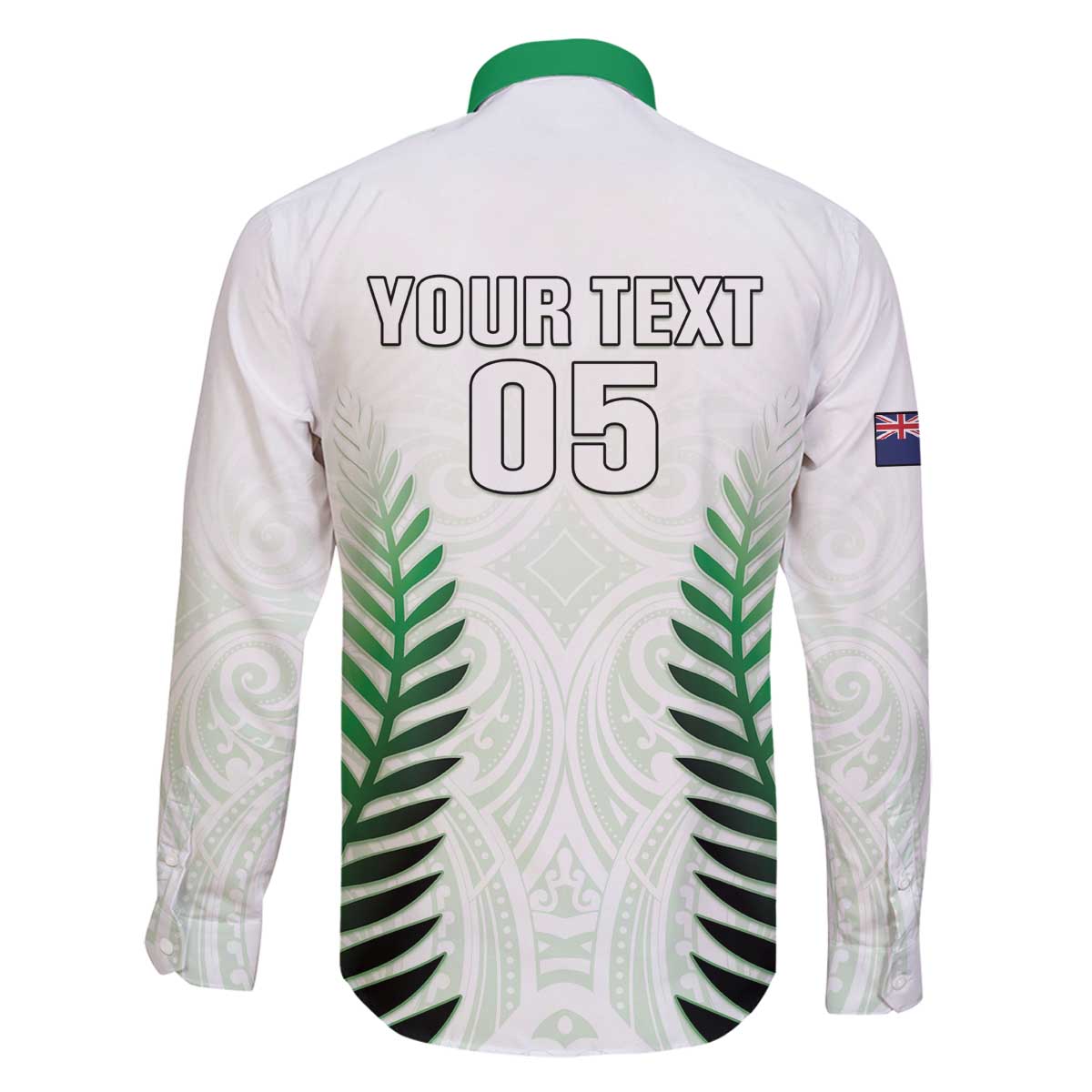 Custom New Zealand Fern Football Family Matching Off The Shoulder Long Sleeve Dress and Hawaiian Shirt Simple Style LT05 - Polynesian Pride
