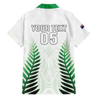 Custom New Zealand Fern Football Family Matching Off Shoulder Short Dress and Hawaiian Shirt Simple Style LT05 - Polynesian Pride
