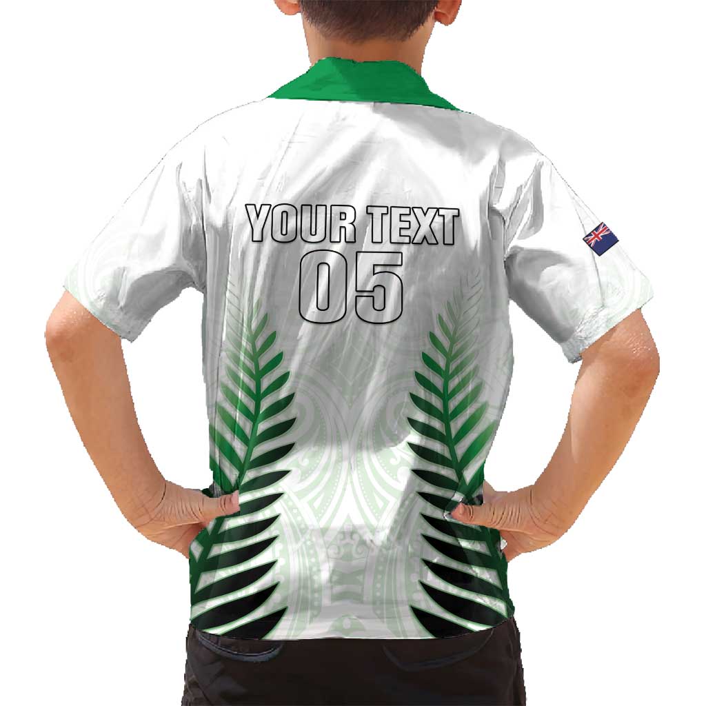 Custom New Zealand Fern Football Family Matching Puletasi and Hawaiian Shirt Simple Style LT05 - Polynesian Pride