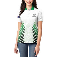 Custom New Zealand Fern Football Women Polo Shirt Simple Style LT05 - Polynesian Pride