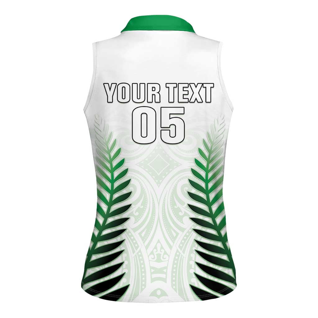 Custom New Zealand Fern Football Women Sleeveless Polo Shirt Simple Style LT05 - Polynesian Pride