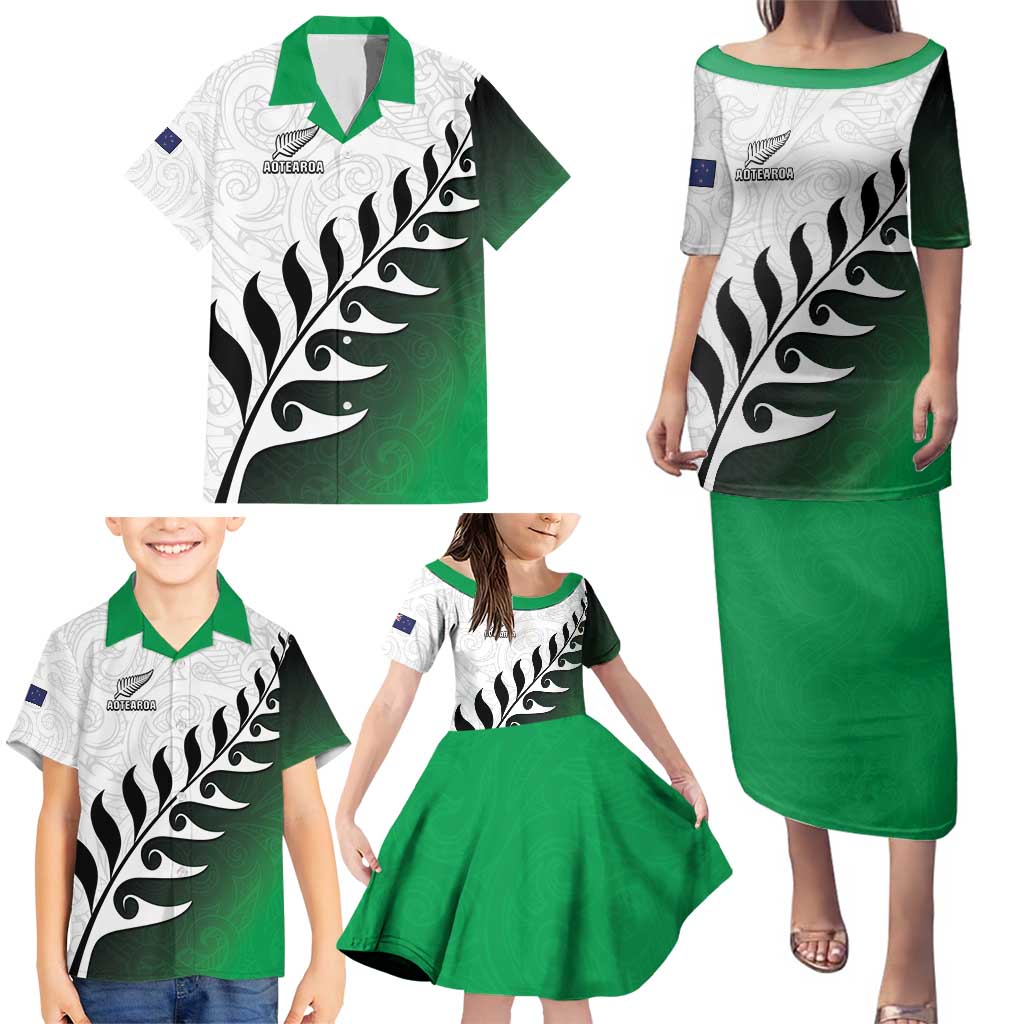 Custom New Zealand Football Family Matching Puletasi and Hawaiian Shirt Go Aotearoa LT05 - Polynesian Pride