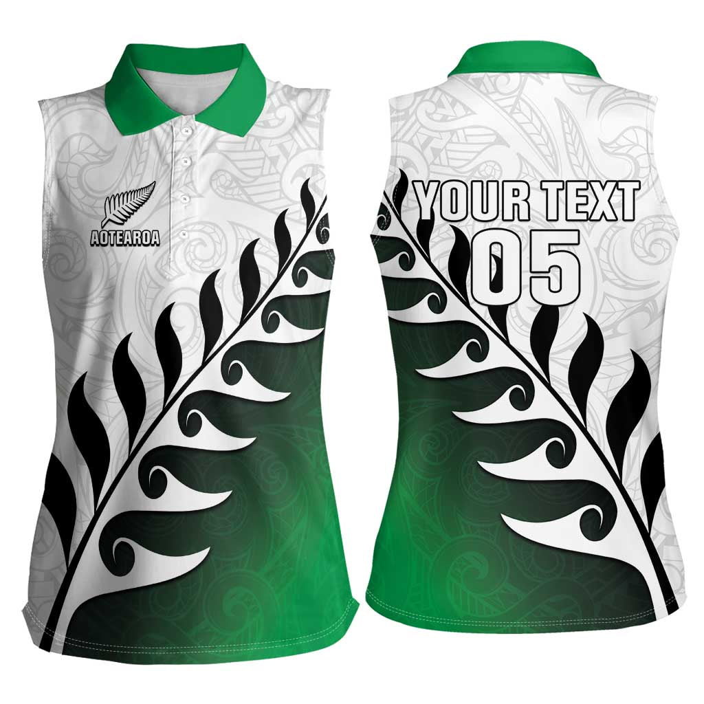 Custom New Zealand Football Women Sleeveless Polo Shirt Go Aotearoa LT05 - Polynesian Pride