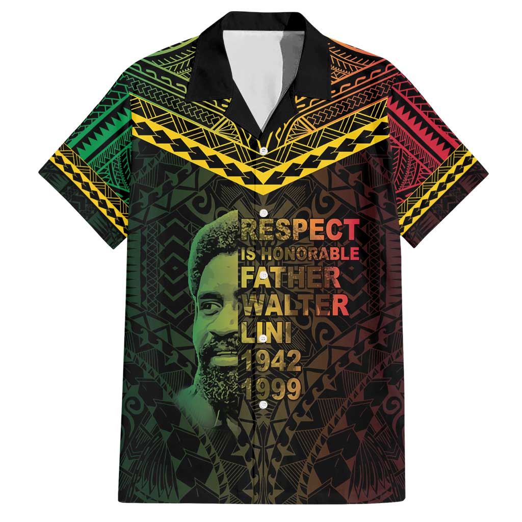 Happy Vanuatu Father Lini Day Family Matching Short Sleeve Bodycon Dress and Hawaiian Shirt LT05 Dad's Shirt - Short Sleeve Black - Polynesian Pride