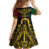 Happy Vanuatu Father Lini Day Kid Short Sleeve Dress