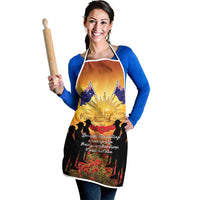 ANZAC Day Apron Remembrance Tribute Soldiers And Poppy Field