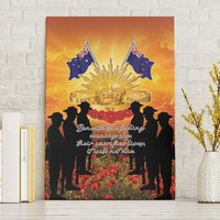 ANZAC Day Canvas Wall Art Remembrance Tribute Soldiers And Poppy Field