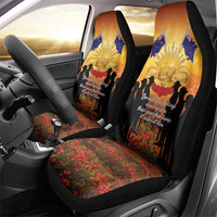 ANZAC Day Car Seat Cover Remembrance Tribute Soldiers And Poppy Field
