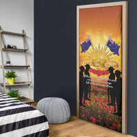 ANZAC Day Door Cover Remembrance Tribute Soldiers And Poppy Field