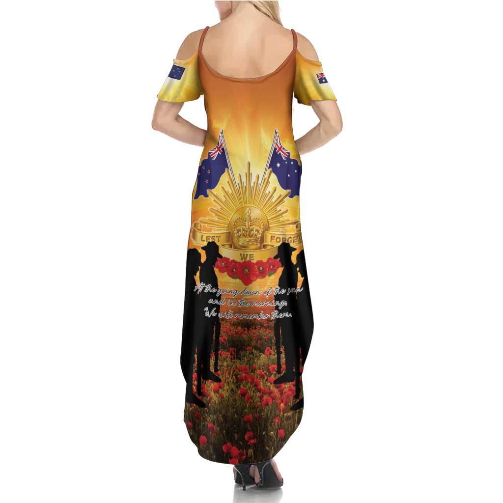 ANZAC Day Family Matching Summer Maxi Dress and Hawaiian Shirt Remembrance Tribute Soldiers And Poppy Field LT05 - Polynesian Pride