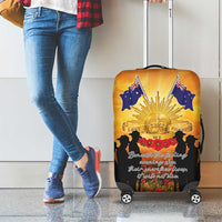 ANZAC Day Luggage Cover Remembrance Tribute Soldiers And Poppy Field