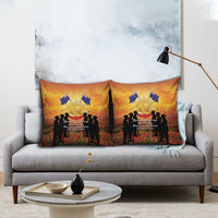 ANZAC Day Pillow Cover Remembrance Tribute Soldiers And Poppy Field