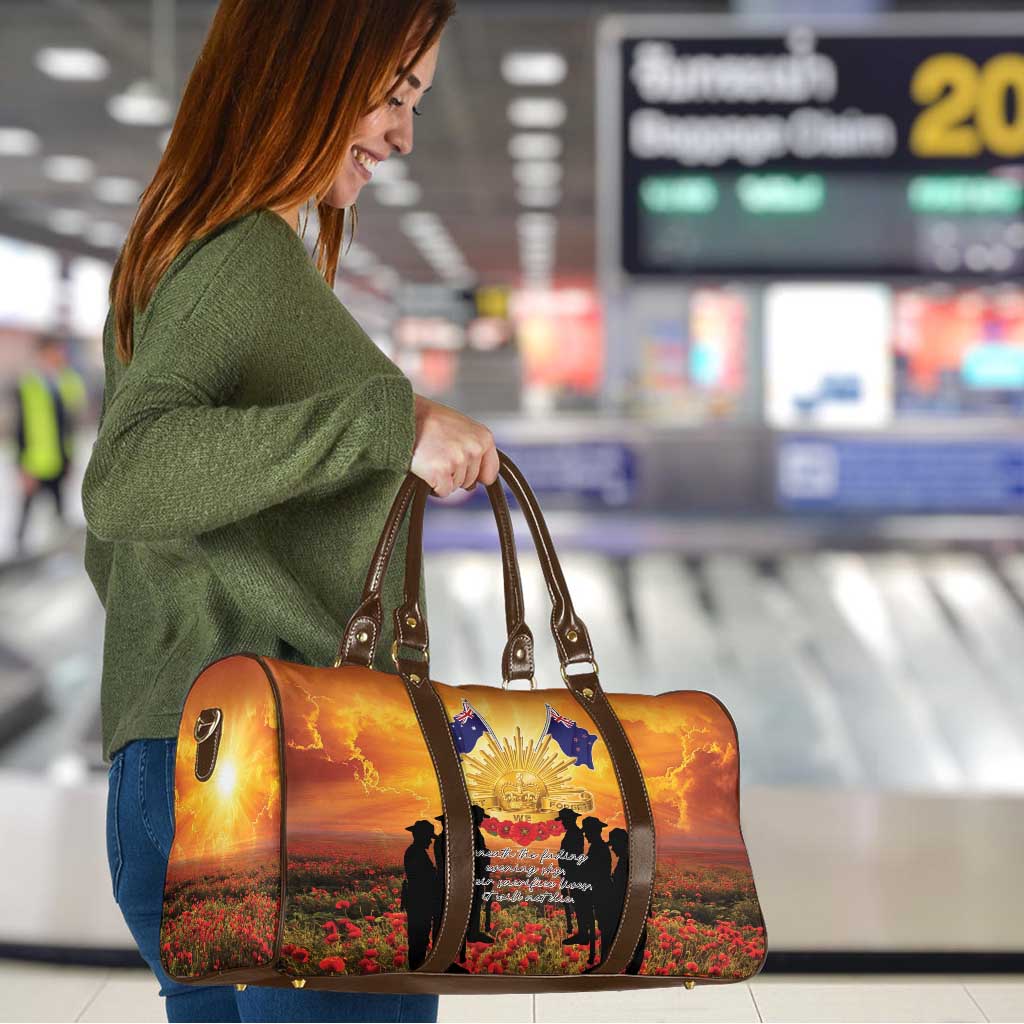 ANZAC Day Travel Bag Remembrance Tribute Soldiers And Poppy Field