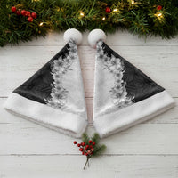Hawaii Hibiscus Flowers Christmas Santa Hat Grayscale Polynesian Pattern LT05 - Polynesian Pride