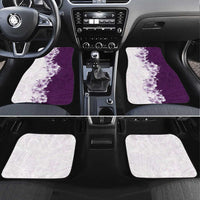 Hawaii Hibiscus Flowers Car Mats Purple Polynesian Pattern