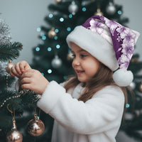 Hawaii Hibiscus Flowers Christmas Santa Hat Purple Polynesian Pattern LT05 - Polynesian Pride