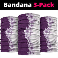 Hawaii Hibiscus Flowers Neck Gaiter Purple Polynesian Pattern