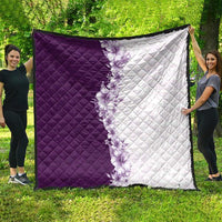 Hawaii Hibiscus Flowers Quilt Purple Polynesian Pattern