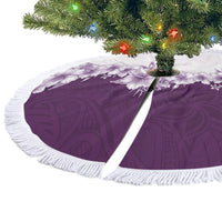Hawaii Hibiscus Flowers Tree Skirt Purple Polynesian Pattern LT05 - Polynesian Pride