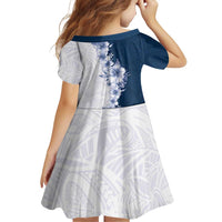 Hawaii Hibiscus Flowers Family Matching Tank Maxi Dress and Hawaiian Shirt Blue Polynesian Pattern