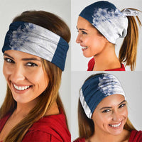 Hawaii Hibiscus Flowers Neck Gaiter Blue Polynesian Pattern