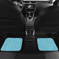 Hawaii Tropical Flowers Car Mats Sky Blue Polynesian Tattoo Art