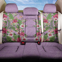 Hawaii Tropical Flowers Back Car Seat Cover Lavender Polynesian Tattoo Art