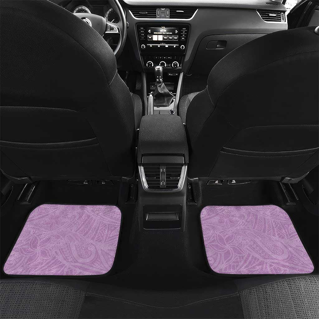 Hawaii Tropical Flowers Car Mats Lavender Polynesian Tattoo Art