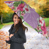 Hawaii Tropical Flowers Umbrella Lavender Polynesian Tattoo Art