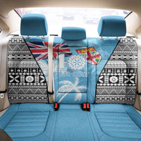 Fiji Day 2026 Back Car Seat Cover Masi Tapa Pattern With Palm Tree LT05 - Polynesian Pride