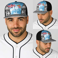 Fiji Day 2026 Baseball Net Cap Masi Tapa Pattern With Palm Tree LT05 - Polynesian Pride