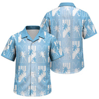 Bula Fiji Family Matching Short Sleeve Bodycon Dress and Hawaiian Shirt Blue Makare Masi Tapa Pattern LT05 Son's Shirt Blue - Polynesian Pride