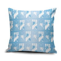 Bula Fiji Pillow Cover Blue Makare Masi Tapa Pattern LT05 Blue - Polynesian Pride