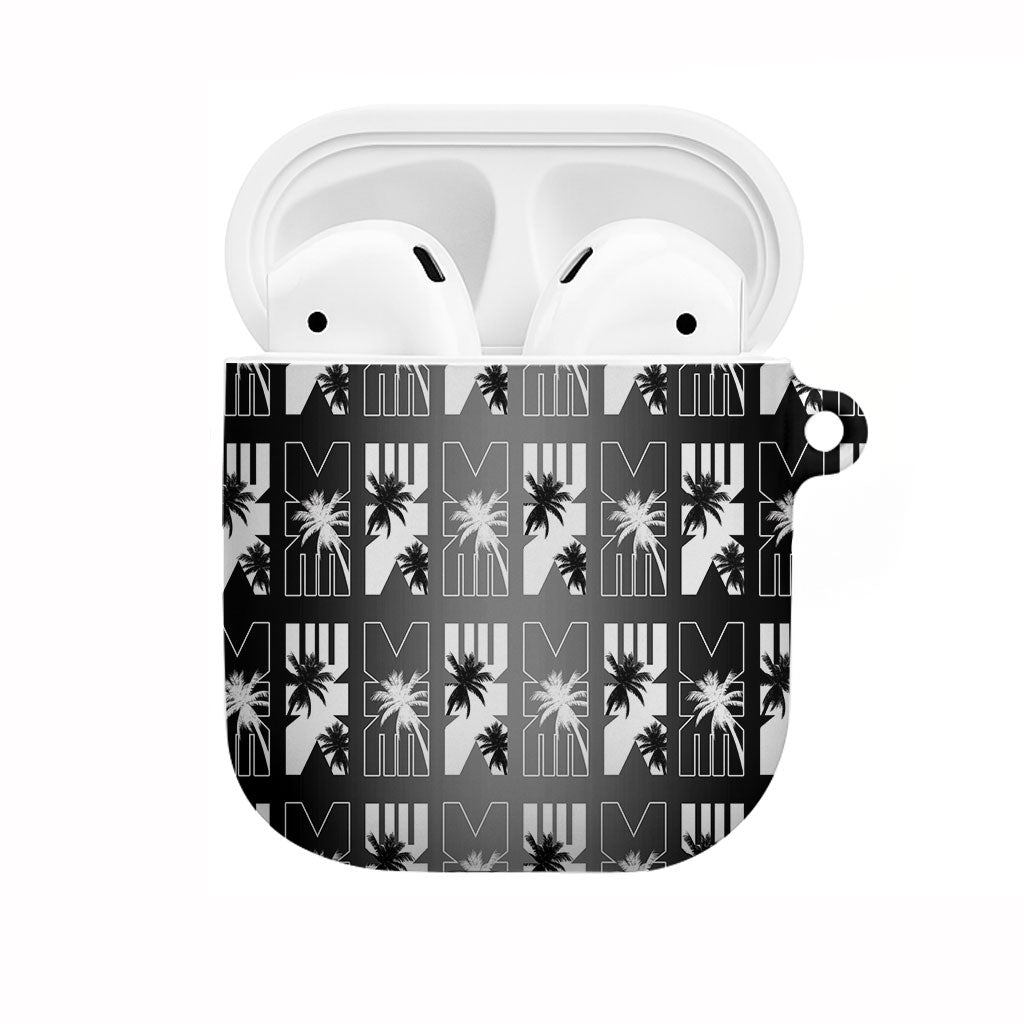 Bula Fiji AirPods Case Black Makare Masi Tapa Pattern LT05 Black - Polynesian Pride