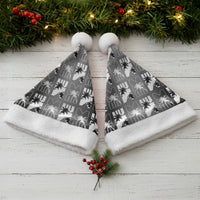 Bula Fiji Christmas Santa Hat Black Makare Masi Tapa Pattern LT05 - Polynesian Pride