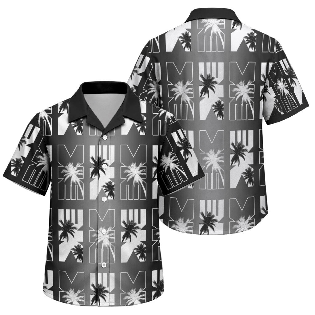 Bula Fiji Family Matching Off The Shoulder Long Sleeve Dress and Hawaiian Shirt Black Makare Masi Tapa Pattern LT05 Son's Shirt Black - Polynesian Pride