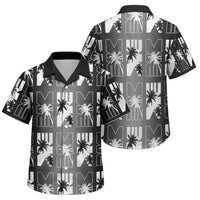Bula Fiji Family Matching Off Shoulder Maxi Dress and Hawaiian Shirt Black Makare Masi Tapa Pattern LT05 Son's Shirt Black - Polynesian Pride