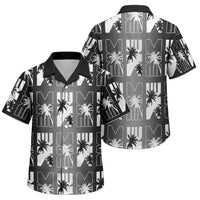 Bula Fiji Family Matching Summer Maxi Dress and Hawaiian Shirt Black Makare Masi Tapa Pattern LT05 Son's Shirt Black - Polynesian Pride